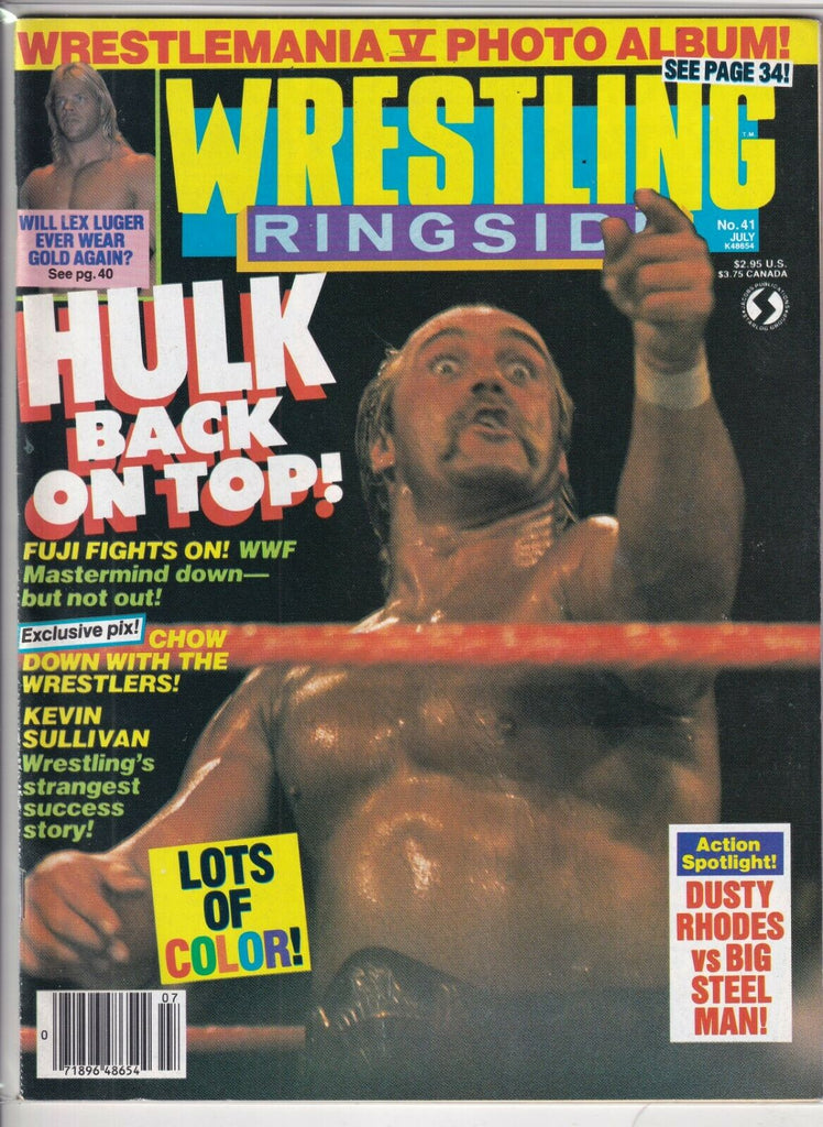 Wrestling Rindgside Mag Hulk Hogan Fuji Lex Luger No.41 July 1989 091519nonr