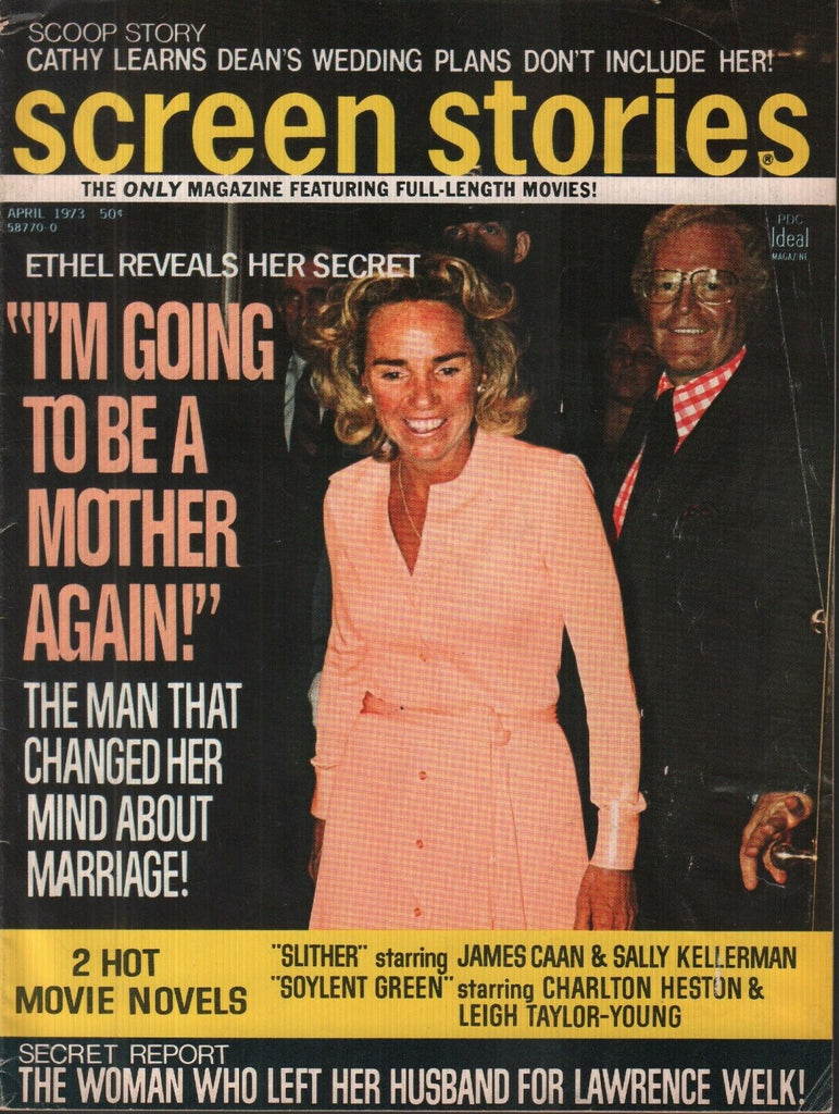Screen Stories April 1973 Ethel Ted Kennedy James Caan Charlton Heston 070119AME