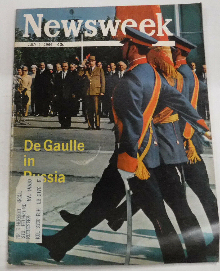 Newsweek Magazine DeGaulle In Russia July 4, 1966 101116R