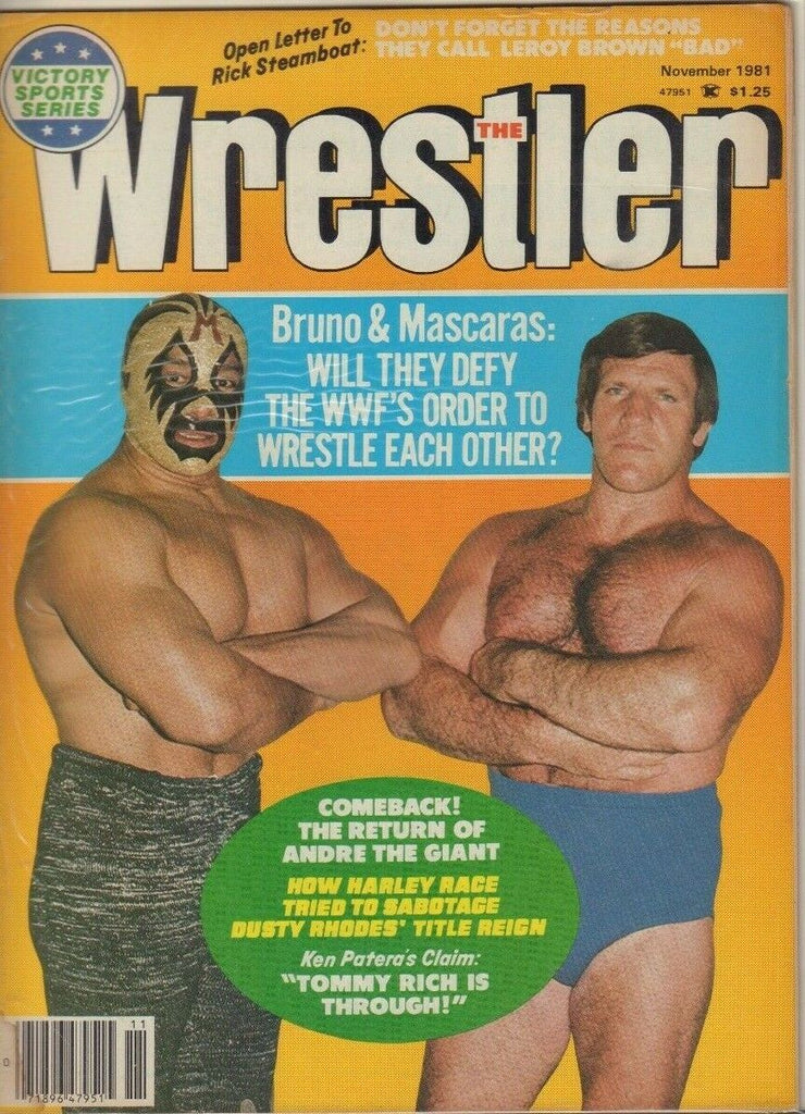 The Wrestler November 1981 Bruno Sammartino Mil Mascaras Harley Race 022819DBE