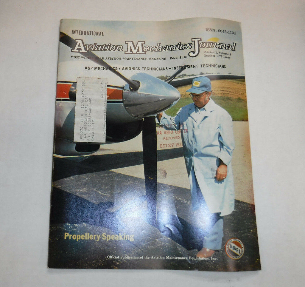 Aviation Mechanics Journal Magazine Propellery Speaking October 1977 FAA 110216R