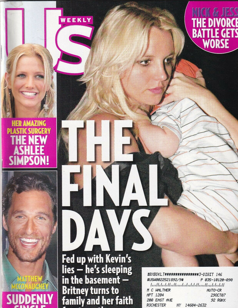 Us Weekly Mag Britney Spears Matthew McConaughey June 19, 2006 102219nonr