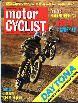 MotorCyclist June 1971 Honda Motosport 125 EX NO ML 121215jhe