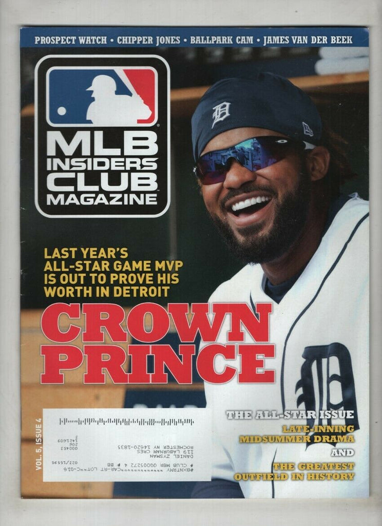 MLB Insider's Club Magazine Prince Fielder Vol.5 No.4 2012 021721nonr