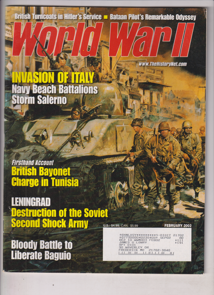 World War II Magazine Invasion Of Italy February 2002 121719nonr