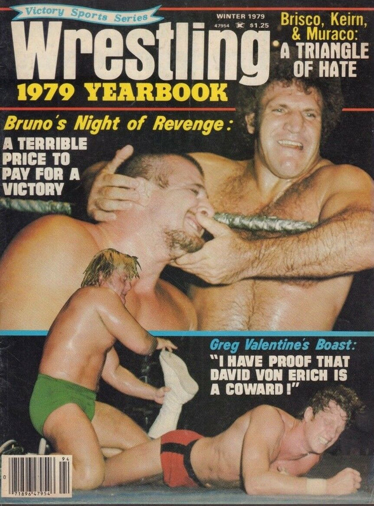 Wrestling 1979 yearbook Winter 1979 Bruno Sammartino Greg Valentine 010519DBE