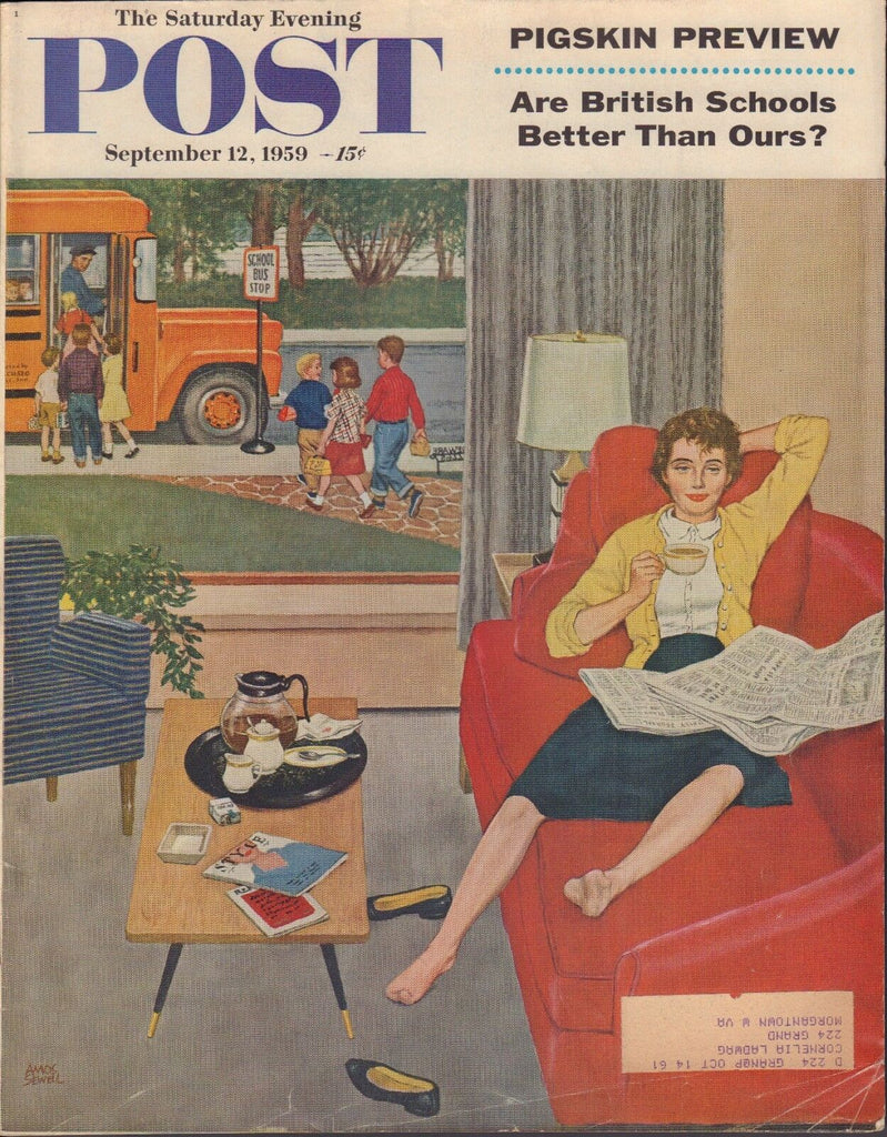 Saturday Evening Post September 12 1959 Norman Rockwell w/ML 061418DBE
