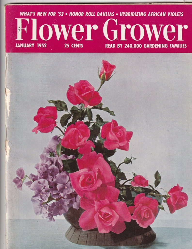 Flower Grower Mag Honor Roll For Dahlias January 1952 092619nonr