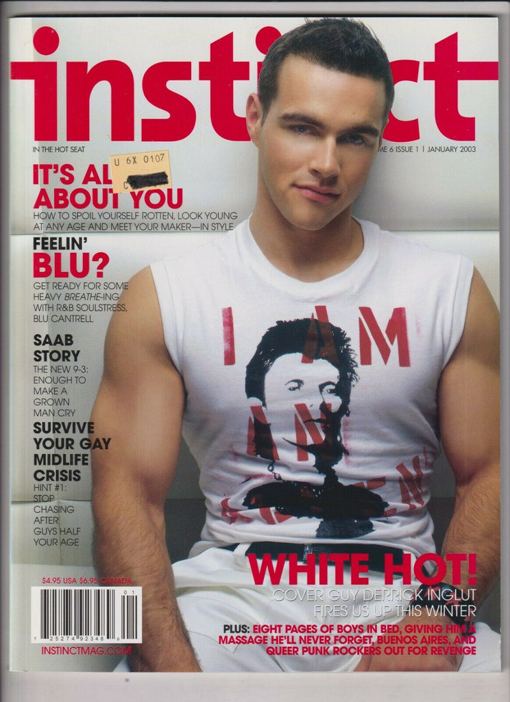 Instinct Gay Fashion Mag Derrick Inglut Steve Guttenberg January 2003 031020nonr