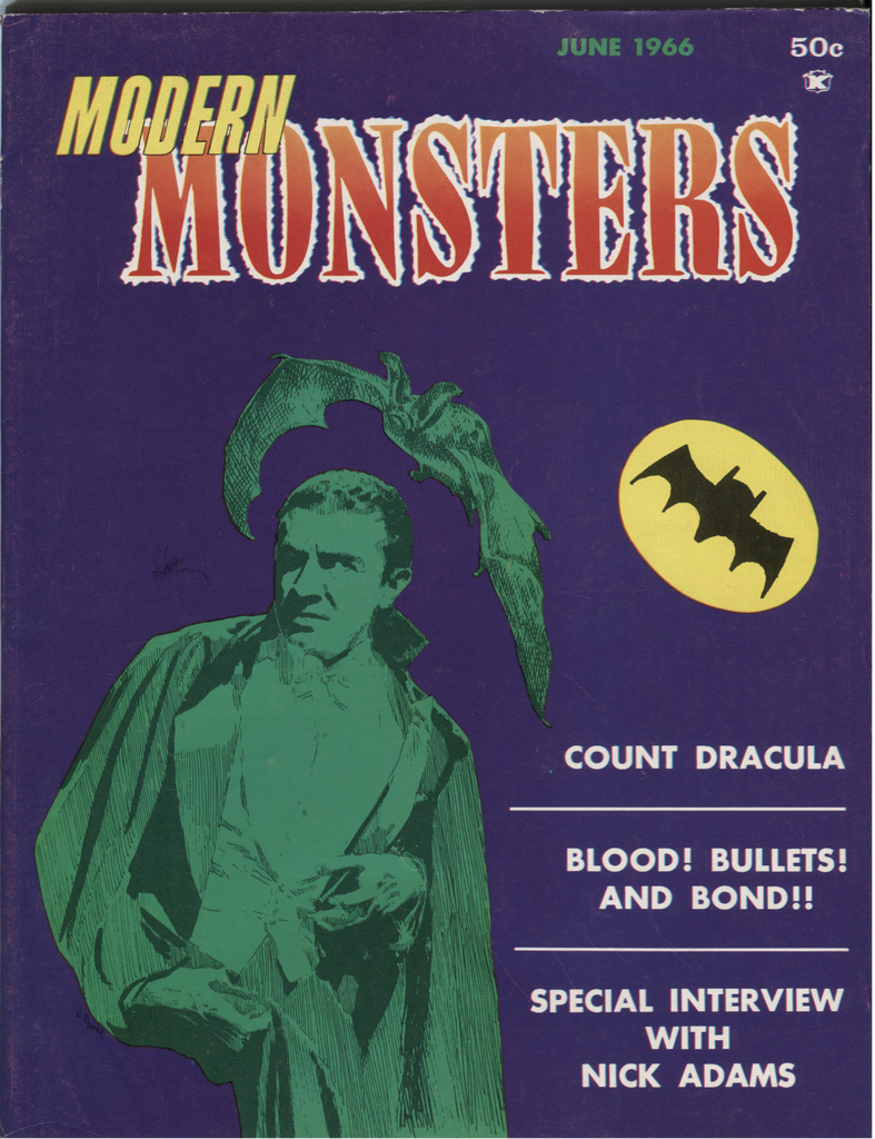Modern Monsters June 1966 Count Dracula Nick Adams w/Poster 072420DBE