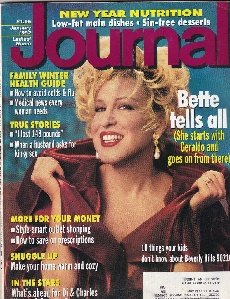 Ladies' Home Journal Bette Midler Tells All January 1992 093019nonr