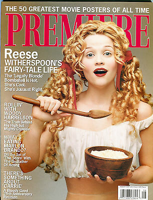 Premiere Magazine August 2001 Reese Witherspoon Woody Harrelson EX 012216jhe