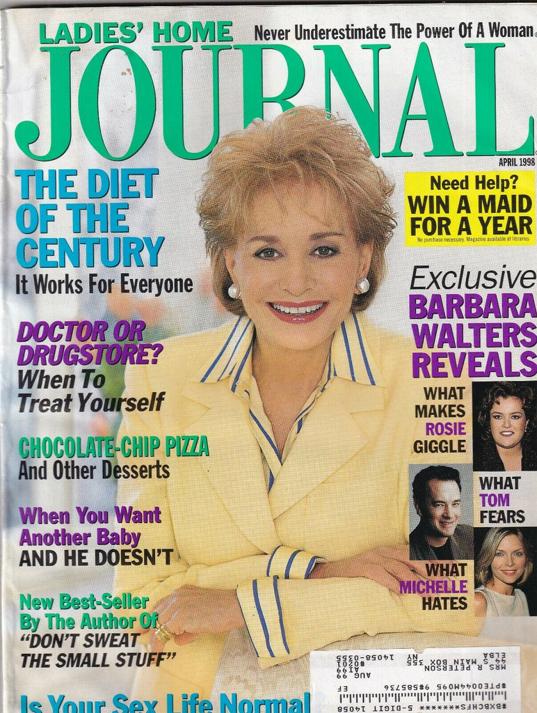 Ladies' Home Journal Mag Barbara Walters Rosie O' Donnell April 1998 092819nonr