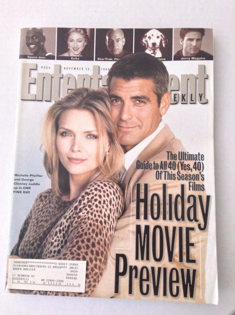 Entertainment Weekly Magazine George Clooney November 22, 1996 031917NONRH
