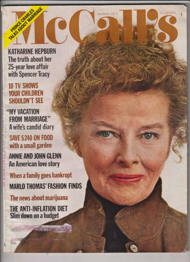 McCall's Mag Katharine Hepburn Annie & John Glenn March 1975 021720nonr