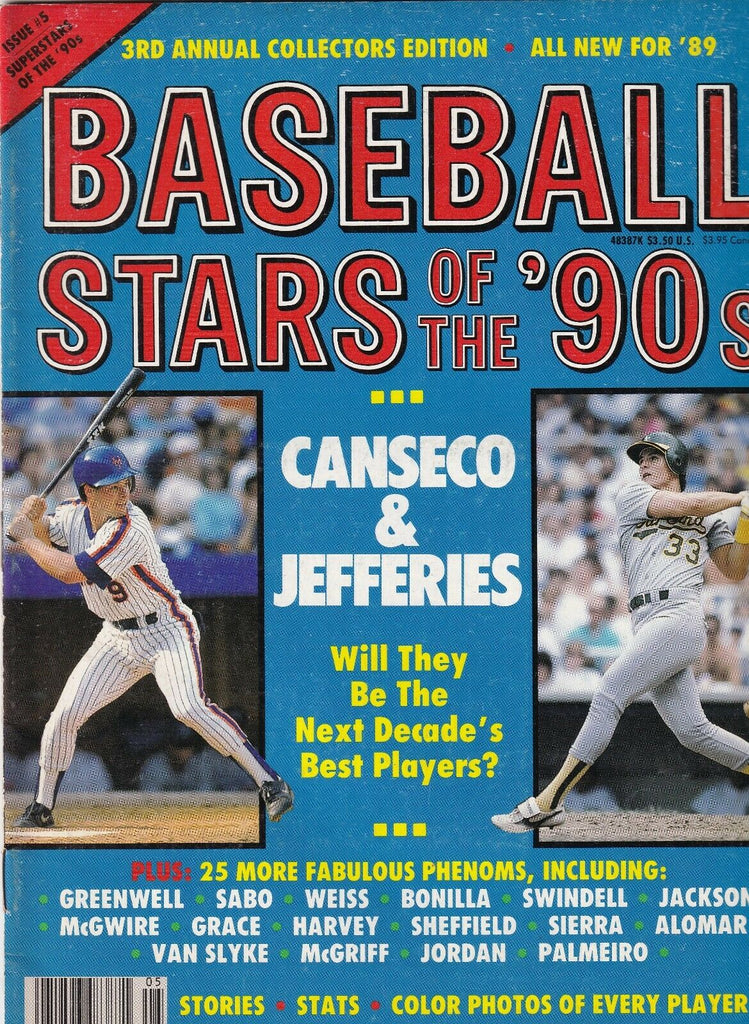 Baseball Stars Of The '90s Jose Canseco & Jefferies Spring 1989 070319nonr