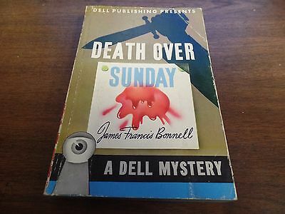 Death Over Sunday James Francis Bonnell 1940 Mapback Mystery Novel 122915ame