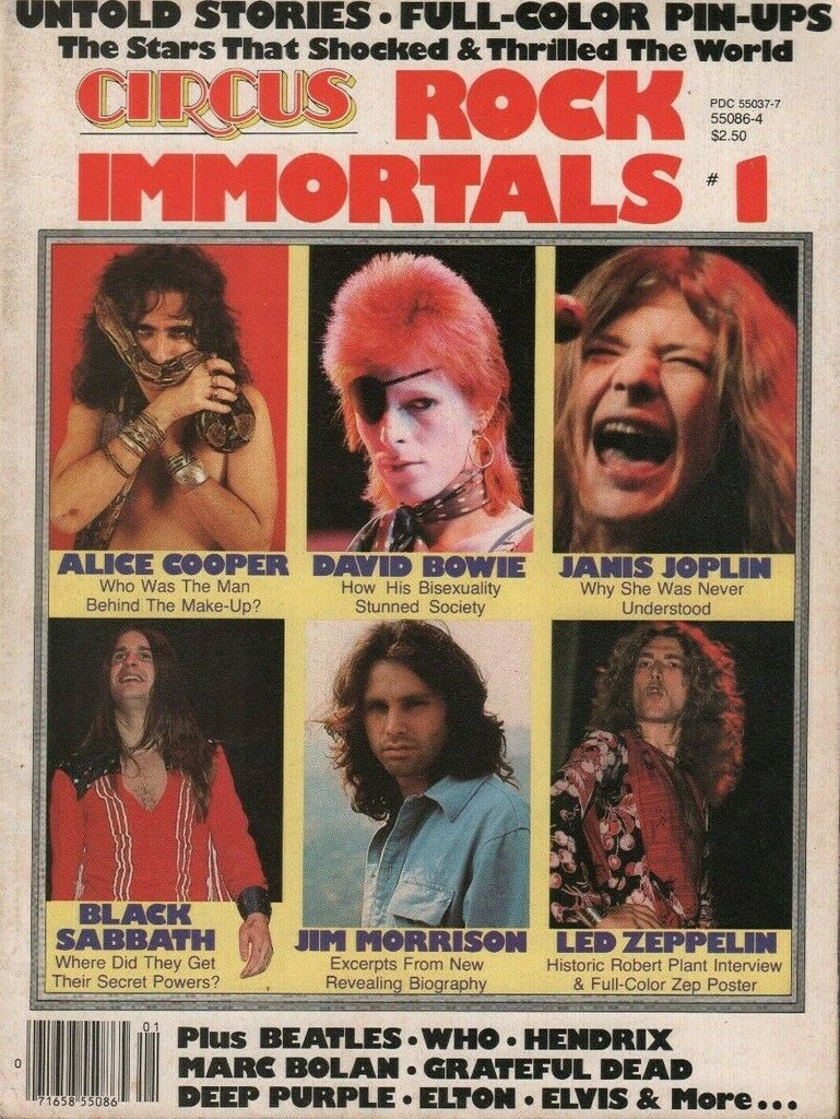Circus Rock Immortals #1 1980 Jimi Hendrix Elvis Presley 040319DBE