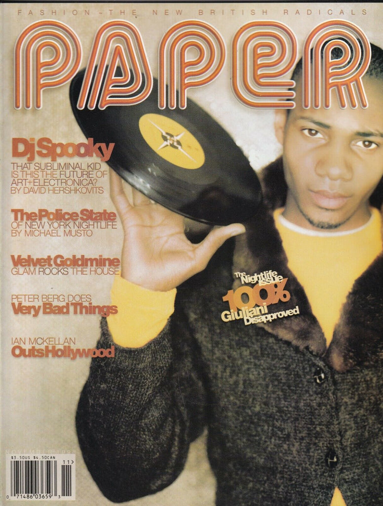 Paper Magazine DJ Spooky The Police State November 1998 071519nonr