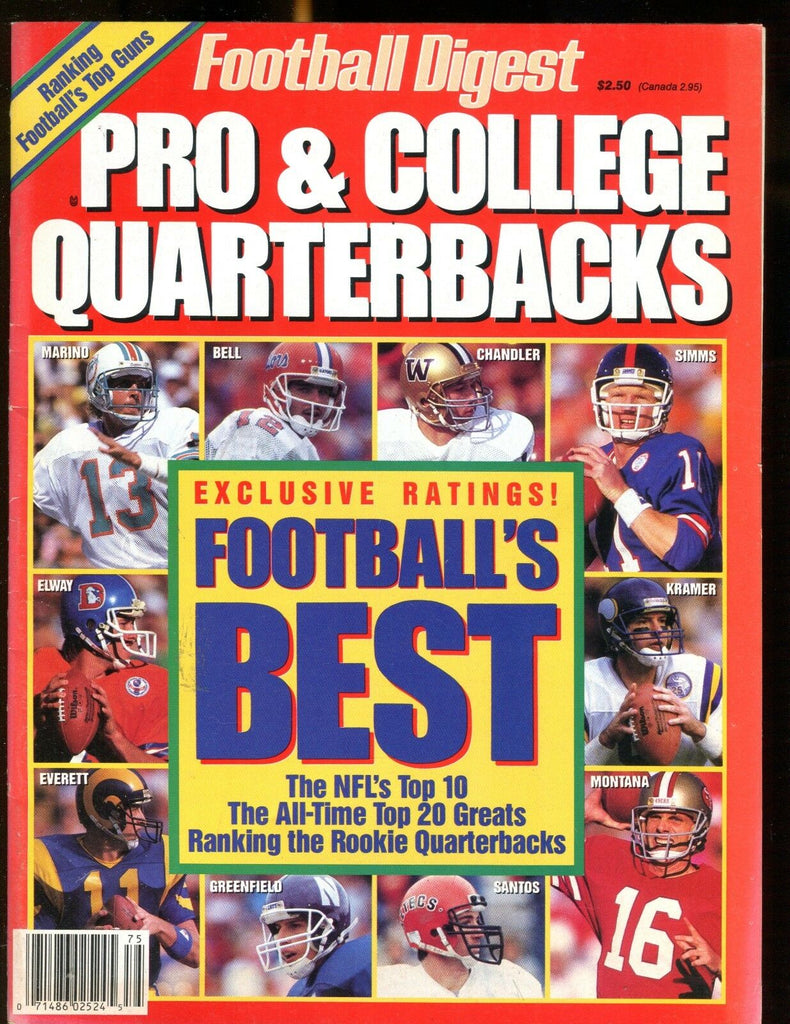 Football Digest Magazine Football's Best 1987 EX No ML 012717jhe