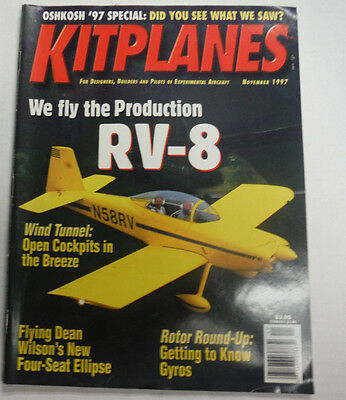 Kitplanes Magazine RV-8 & Wind Tunnels November 1997 072415R