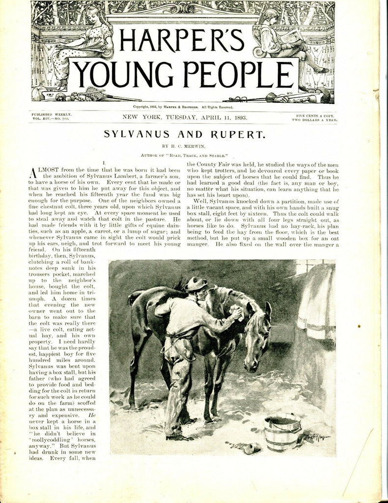 Harper's Young People Magazine April 11 1893 H.C. Merwin GD 042717nonjhe