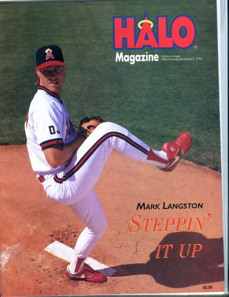 Halo Magazine Angels Scorebook 1992 Mark Langston EX 051717nonjhe