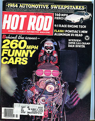 Hot Rod Magazine March 1984 Funny Cars Dan Divita EX 031416jhe