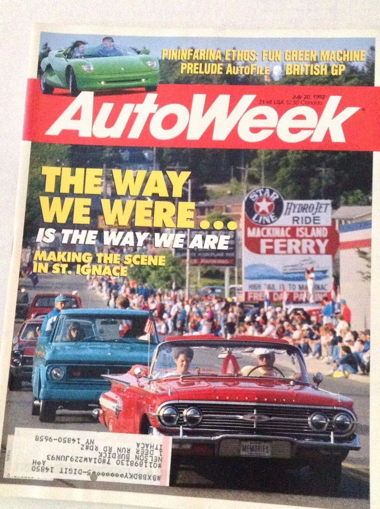 Autoweek Magazine Making The Scene At Ignace July 20, 1992 011617rh