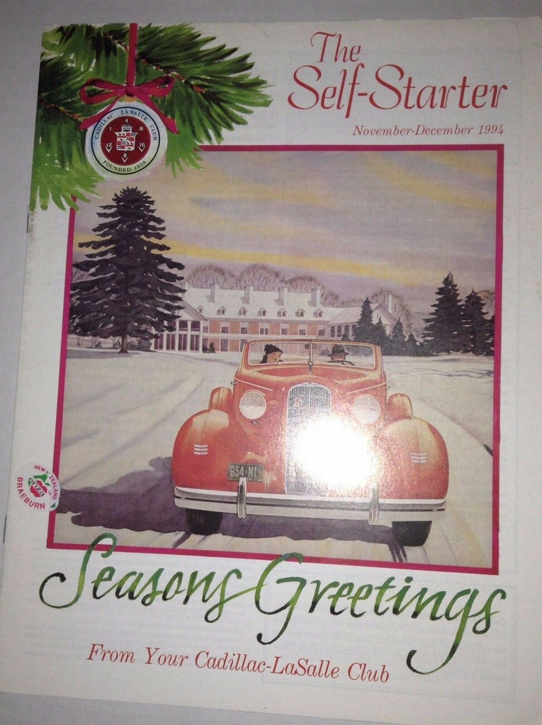Self Starter Cadillac Magazine LaSalle Club November/December 1994 040117NONRH