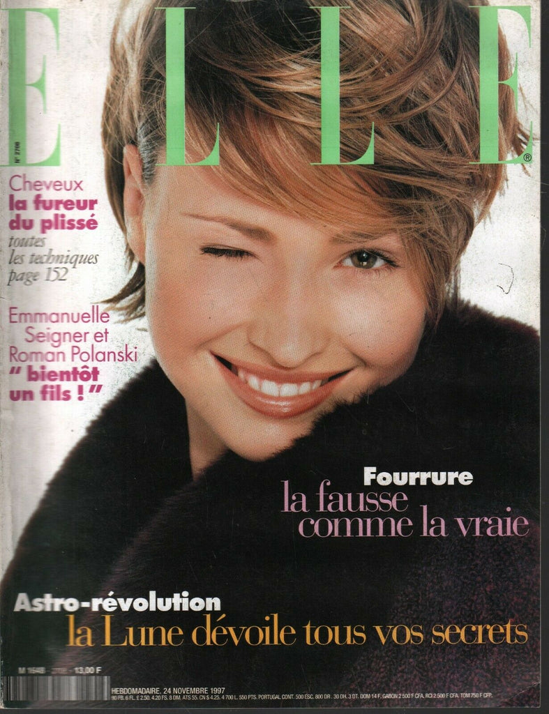 Elle French Fashion November 24 1997 Emmanuelle Seigner Roman Polanski 100620ame