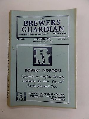 The Brewers Guardian February 1961 Robert Morton VG 081016DBE