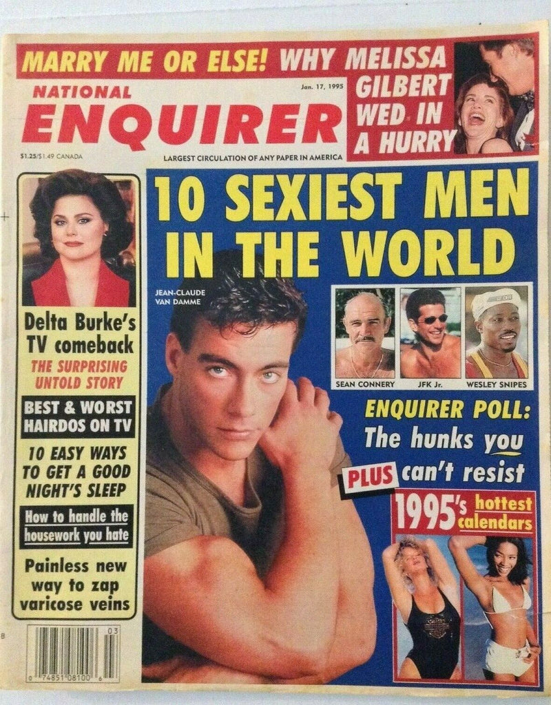 National Enquirer Jean-Claude Van Damme Delta Burke January 17, 1995 022719nonrh