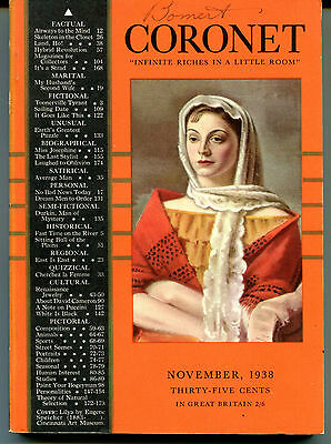 Coronet Magazine November 1938 Lilya Eugene Speicher VG/EX 121815jhe2
