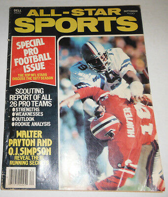 All-Star Sports Magazine Walter Payton O.J. Simpson September 1977 080414R