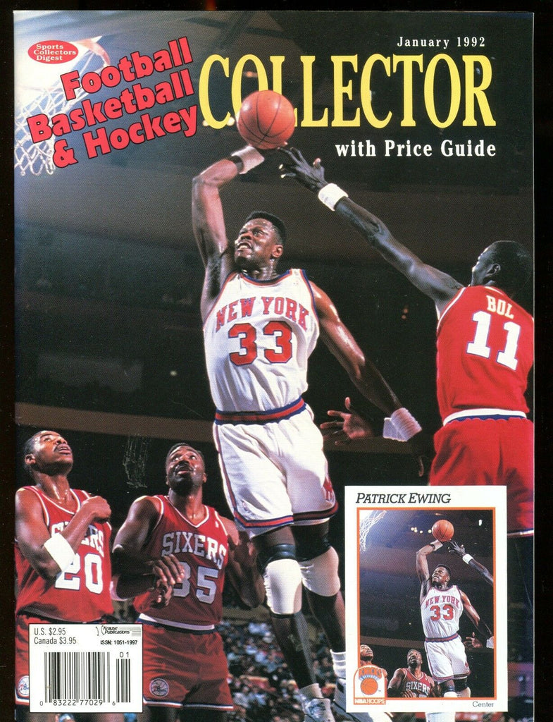 Sports Collectors Digest Collector January 1992 Patrick Ewing EX No ML 012717jhe