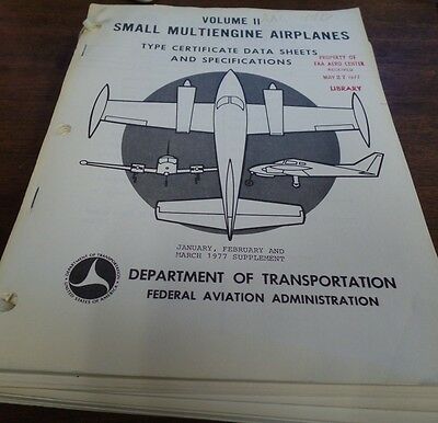 Small Multi Engine Airplanes Vol 2 Supplements 77/78 Ex-FAA Library 022916ame