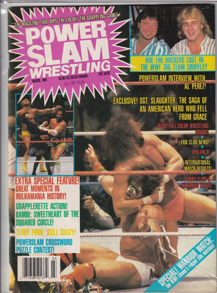 Power Slam Wrestling Mag Sgt. Slaughter Randy Savage March 1991 090919nonr