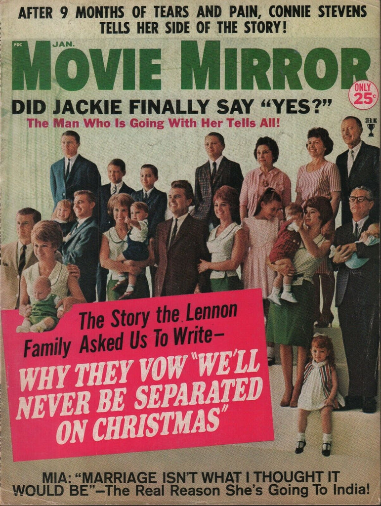 Movie Mirror January 1968 Jackie Kennedy Onassis Lennon Family 070119AME2
