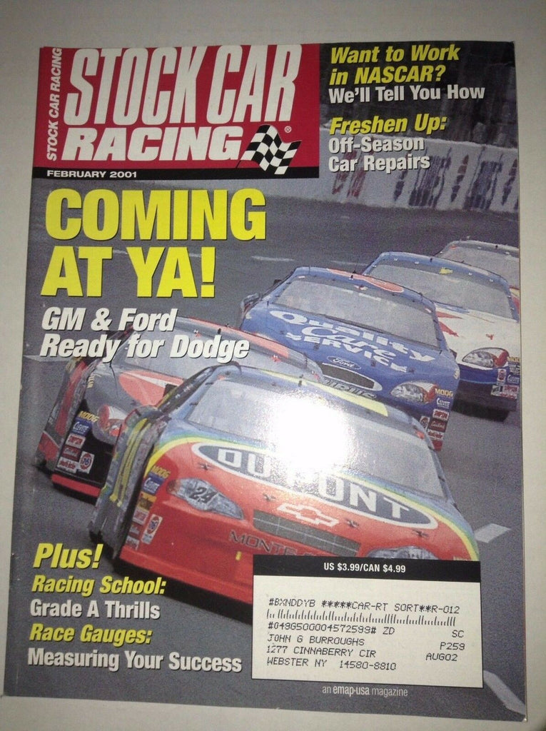 Stock Car Racing Magazine GM & Ford Ready For Dodge February 2001 041117NONRH2