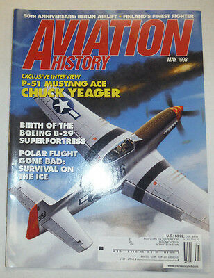 Aviation History Magazine P-51 Mustang Ace Chuck Yeagar May 1998 041015R