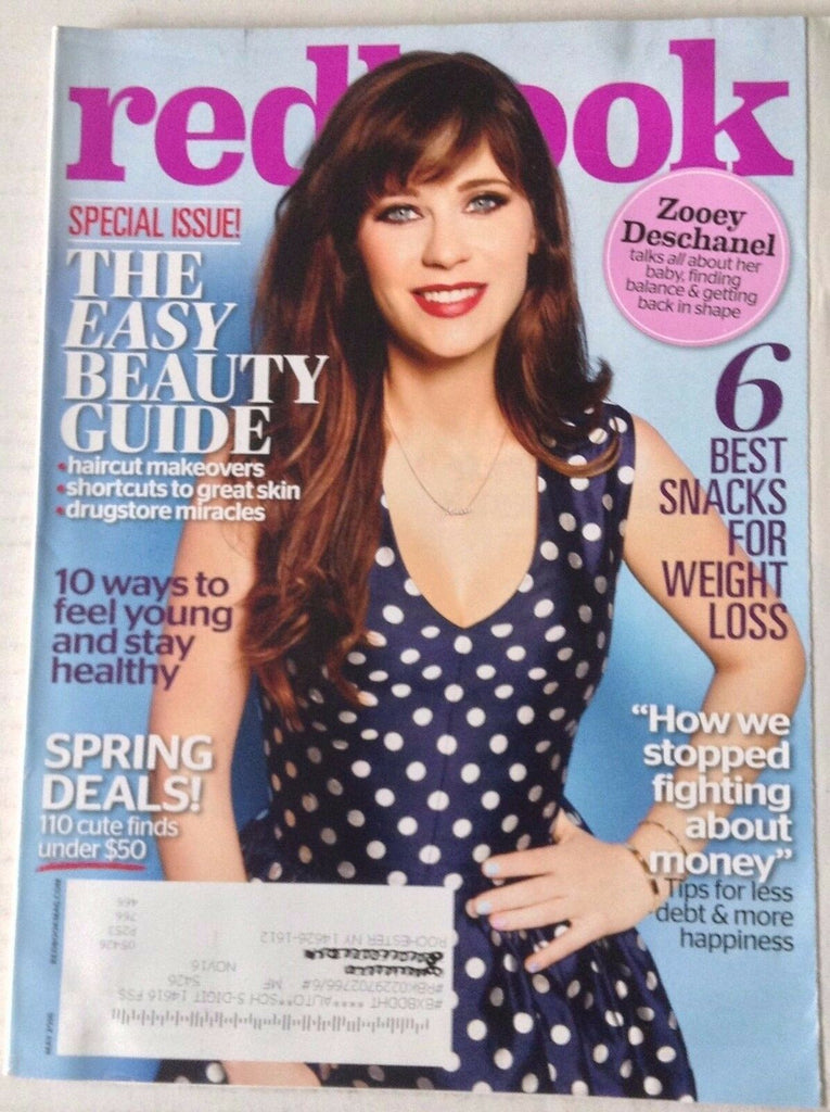 Redbook Magazine Zooey Deschanel Beauty Guide May 2016 042917nonrh2