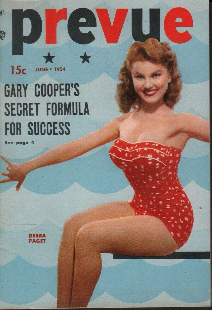 Prevue Digest June 1954 Debra Paget Cheesecake Pin Up 070819AME