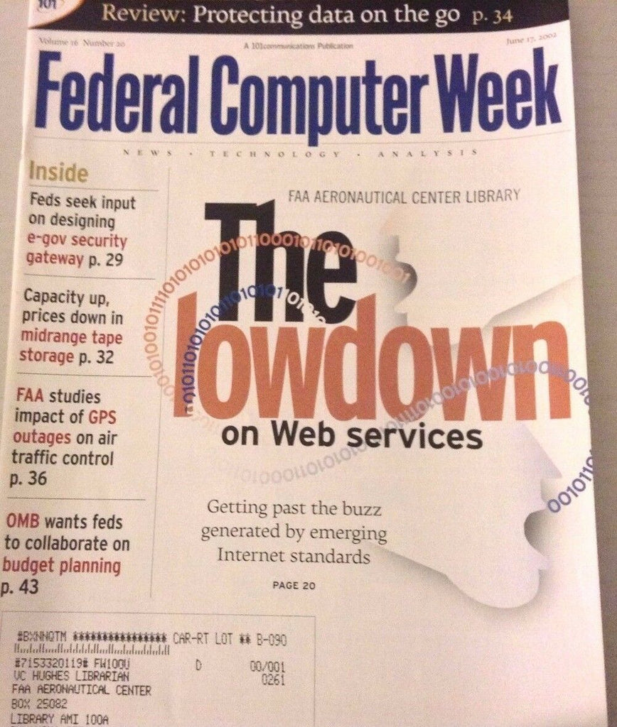 Federal Computer Weekly Magazine Lowdown On Websites June 17, 2002 080117nonrh