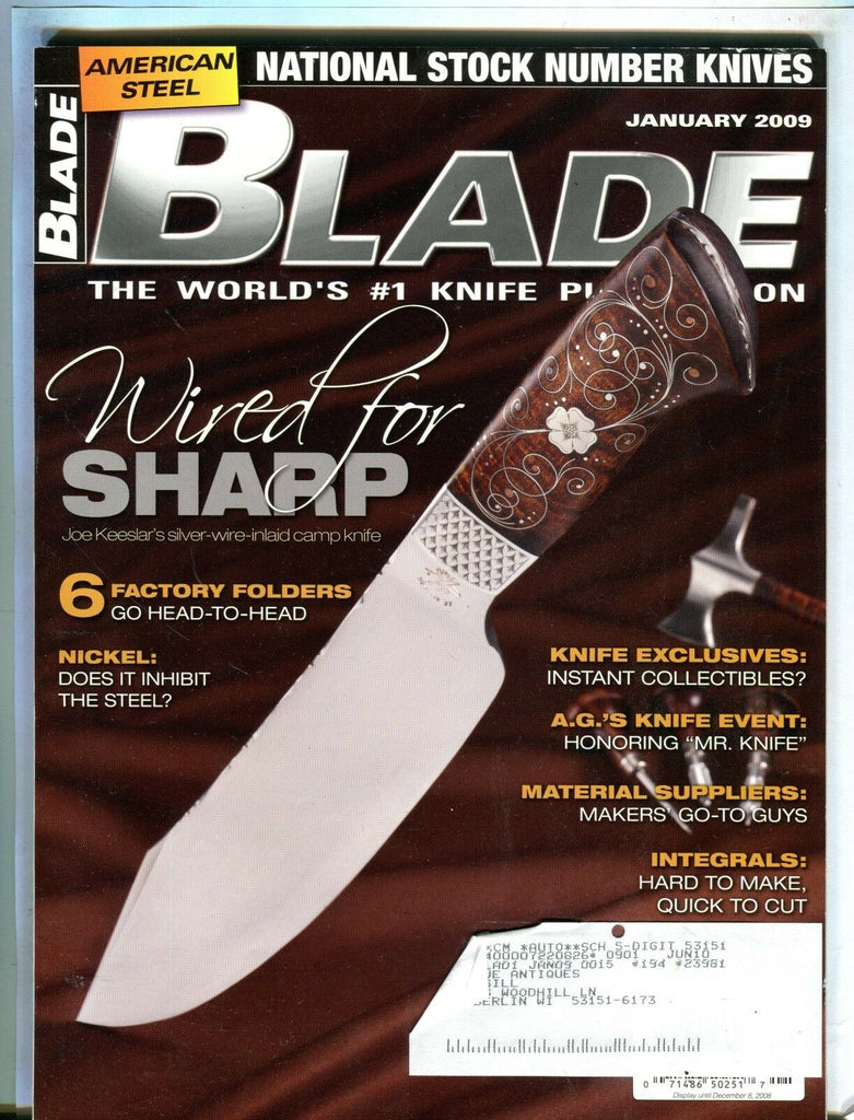 Blade Magazine January 2009 Wired For Sharp EX w/ML 101316jhe