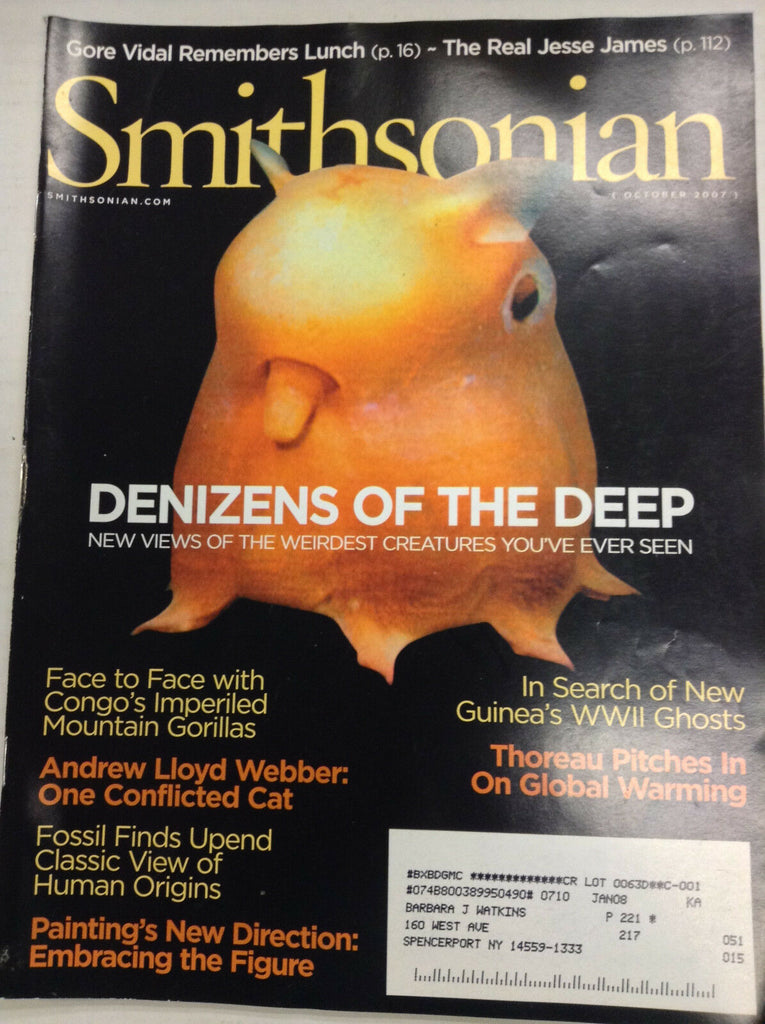 Smithsonian Magazine Denizens Of The Deep October 2007 041017nonr