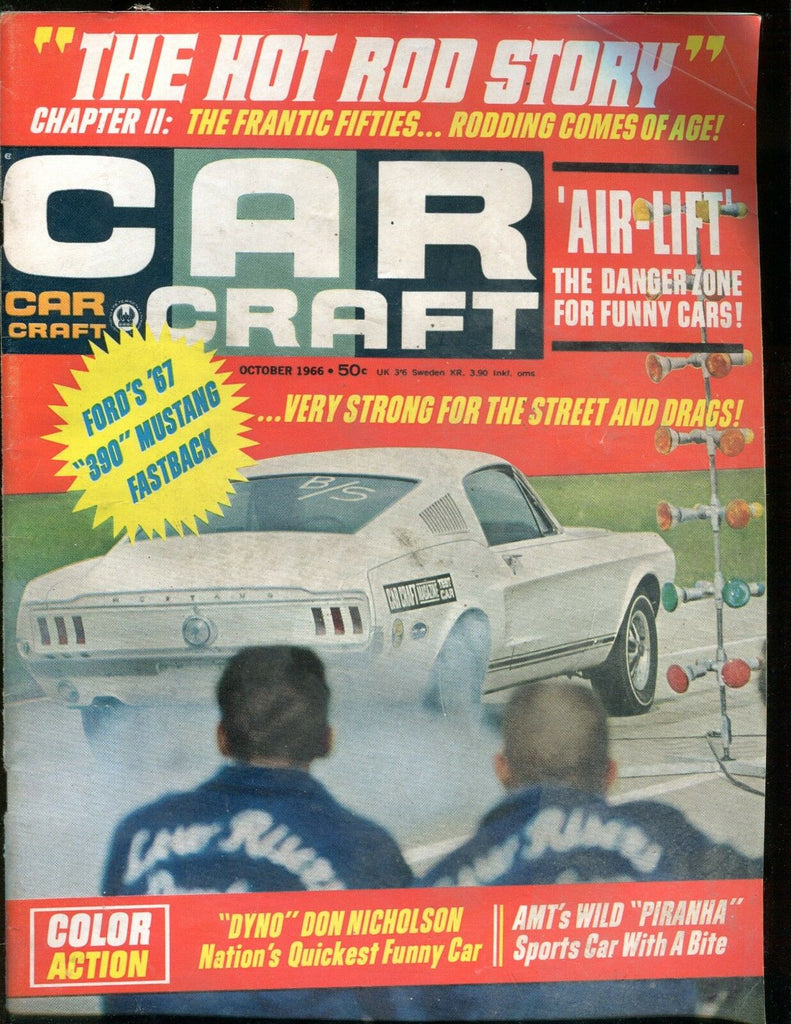 Car Craft Magazine October 1966 Ford '67 390 Mustang EX No ML 010917jhe