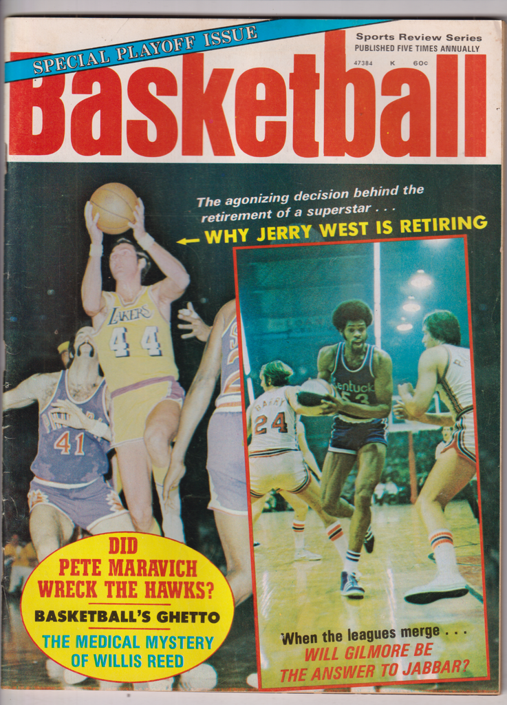 Basketball Mag Jerry West Pete Maravich 1972 012920nonr