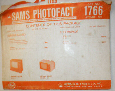 Sams Photofact Magazine Admiral & JC Penney No.1766 September 1978 022615r