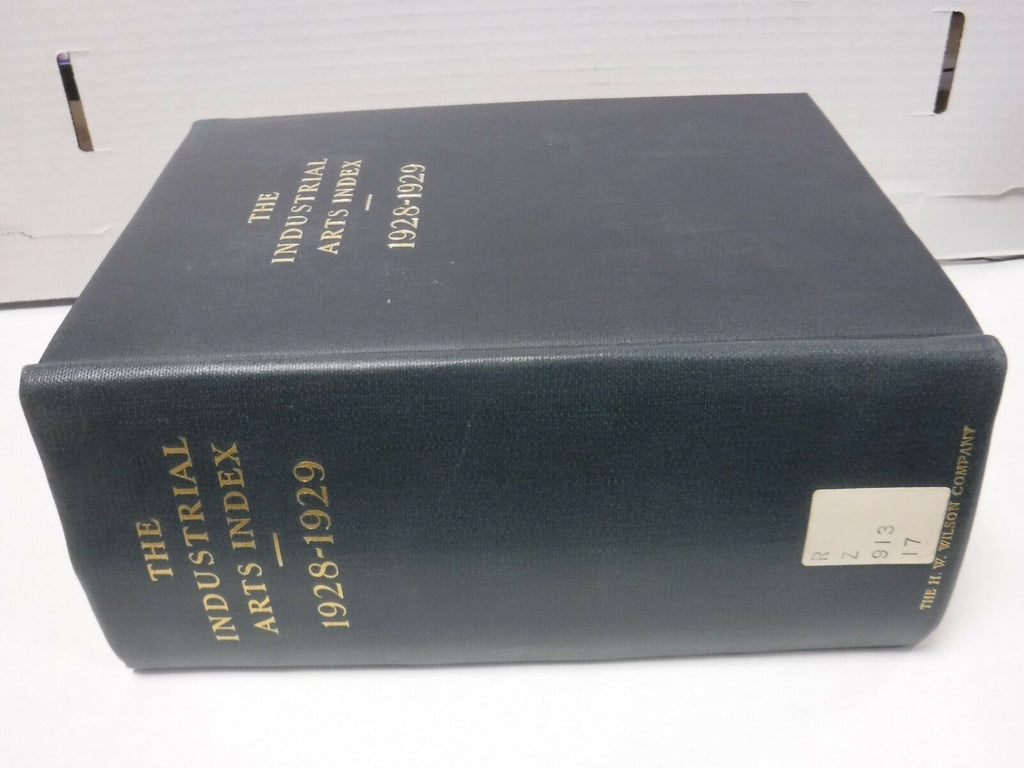 The Industrial Arts Index 1928-1929 RARE H.W. Wilson Co Ex-FAA 121818AME8